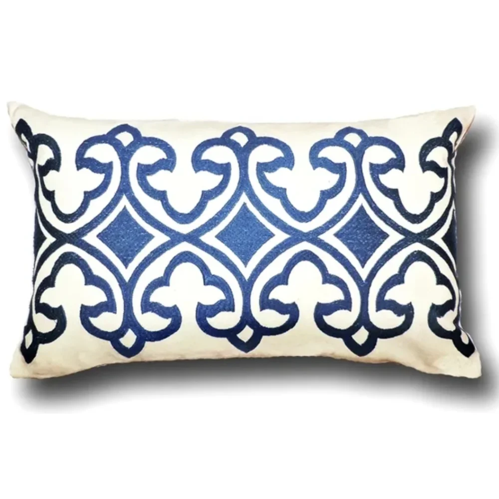 Frog Hill Designs Embroidered Boho Pillow Cover